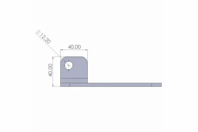 PSG 60.016.170L Uchwyt rolki prowadzącej psg – 170 mm, lewy