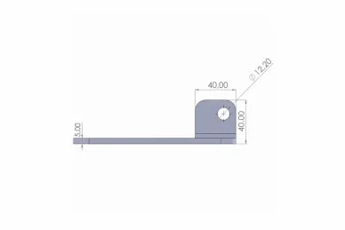 PSG 60.016.170P PSG guide roller bracket – 170 mm, right