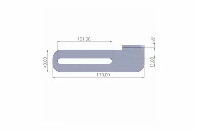 PSG 60.016.170P Uchwyt rolki prowadzącej psg – 170 mm, prawy