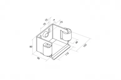 PSG 60.019 Supporto di scorrimento 80 mm