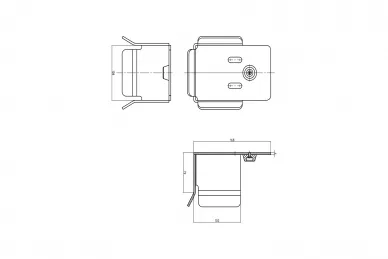PSG 60.020.100 Auflaufhalterung 100x89 mm