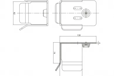PSG 60.020.69 Support de rouleau pour le montage d'un portail coulissant pour le système 68 x 68