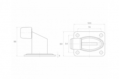 PSG 60.038 Zderzak zewnętrzny przykręcany z płytką 100x80 (20)