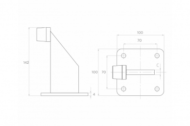 PSG 60.039 Zderzak zewnętrzny przykręcany z płytką 100x100 (20)