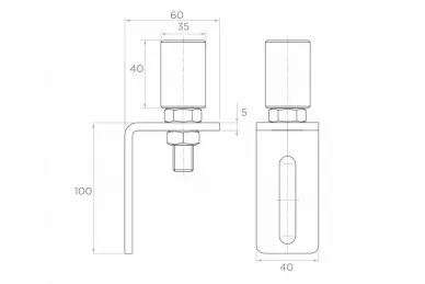 PSG 60.043S Roulette de guidage 30 réglable