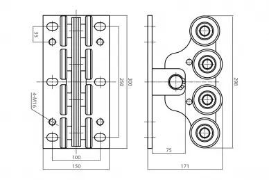 PSG 60.089 Laufwagen 89x100 mm 8-rollen