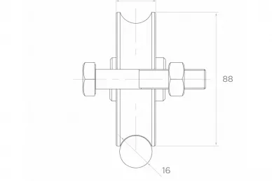 PSG 60.103 Laufrolle O 88