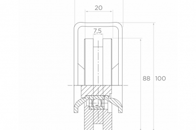 PSG 60.105.02 Rolka jezdna 