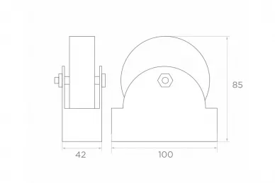 PSG 60.106 Laufrolle V o 68x20