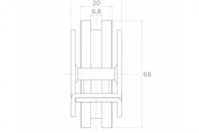 PSG 60.122.80 Laufrolle für Schiebetor „T” 80 mm