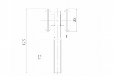 PSG 60.202.38 Rolka górna z czterema kółkami 38 mm (60)