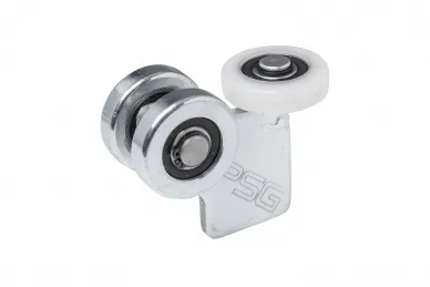 PSG 60.204.51 Wózek 3-rolkowy do bram podwieszanych do profilu 60x60, 2 rolki stalowe 1 z tworzywa (10)