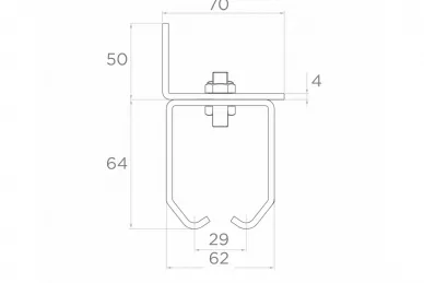 PSG 60.234.38 Aufhänger für Schienen 50 x 46 mm