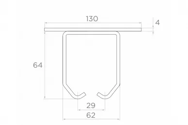 PSG 60.237.38 Aufhänger für Schienen 50 x 46 mm
