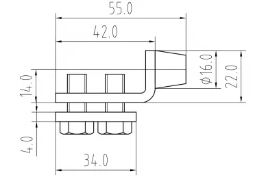 PSG 60.238.25 Butée pour rail de porte suspendue 6V.032