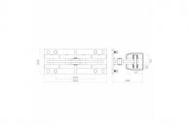 PSG 60.401.8V Laufwagen 8-rollen für Schiene 6V.140