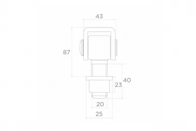 PSG 61.002 Charnière à souder M20