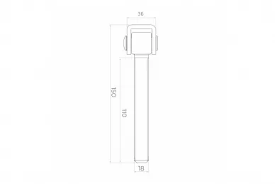 PSG 61.003.02 Zawias reg. długi m18/l150 (seger)