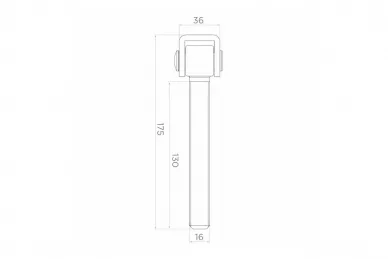 PSG 61.003.16 Charnière réglable longue M16