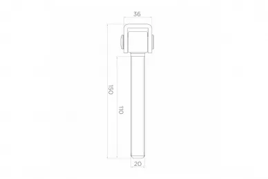 PSG 61.004.02 Charnière réglable longue M20 longueur 150 mm (seger)