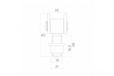 PSG 61.010.16 Charnière à souder M16