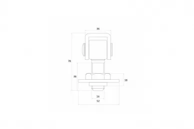 PSG 61.012.12 Charnière réglable à souder M12 galvanisée (avec œillet noir)