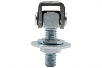 PSG 61.012.12 Verstellbares Scharnier zum Einschweißen M12 verzinkt (mit schwarzem Öhr)