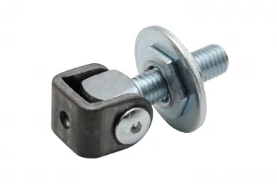 PSG 61.012.12 Verstellbares Scharnier zum Einschweißen M12 verzinkt (mit schwarzem Öhr)