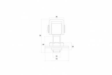 PSG 61.012 Zawias reg. do wspaw. m16 (50)