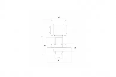 PSG 61.012 Zawias reg. do wspaw. m16 (50)