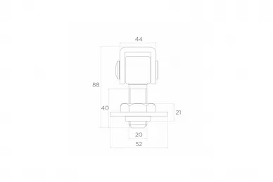PSG 61.013.01 Charnière réglable à souder M20 œillet galvanisé