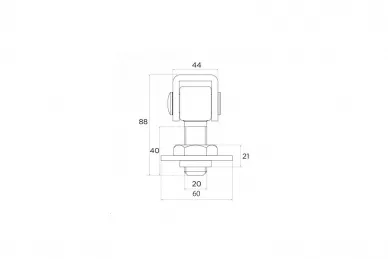 PSG 61.013 Cerniera regolabile da saldare M20