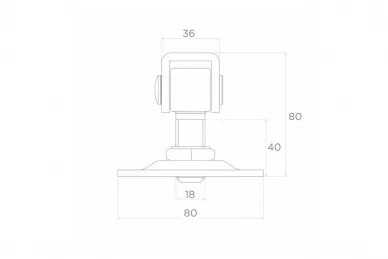 PSG 61.018.18 Cerniera regolabile con placca M18 80x80x4 mm