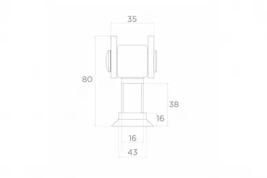 PSG 61.023.16 Charnière réglable M16