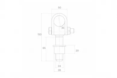 PSG 61.056 Scharnier für Tor M24