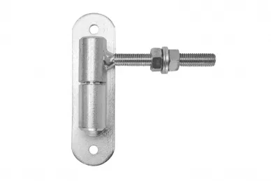 PSG 61.064.01 Zawias regulowany toczony fi24 m12 z kulą i szyldem 150 x 40 mm