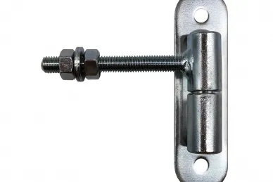 PSG 61.064 Verstellbares Scharnier, gedreht, 24 M12, mit Schild 150x40 mit Kugel