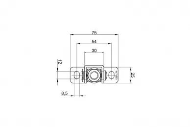 PSG 61.081 Zawias regulowany m12, l-115 - gięty (30)