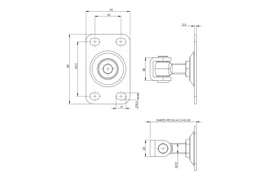 PSG 61.086 Zawias do przykręcenia m12 54x85x2.5 (100)