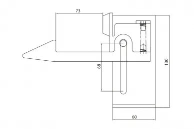 PSG 61.099.70 Butée pour portails battants avec verrouillage de 70 mm de long