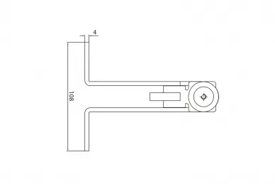 PSG 61.099.70 Fermaporta per porte a battente con blocco di lunghezza 70 mm