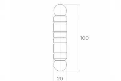 PSG 61.102 Zawias ozdob. h100xl20 (100)