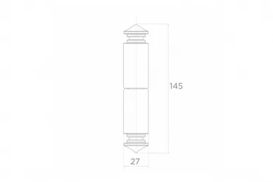 PSG 61.106 Cerniera decorativa da 27 con sfera
