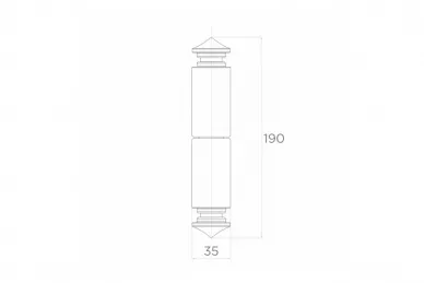 PSG 61.107 Cerniera decorativa 35 con sfera