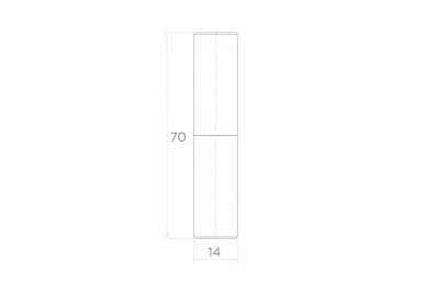 PSG 61.114.01 Zawias toczony fi 14x70 z kulą (360)