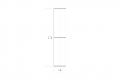 PSG 61.114 Zawias toczony fi 14x70 (360)