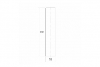 PSG 61.118.01 Zawias toczony fi 18x80 z kulą (160)