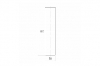 PSG 61.118 Zawias toczony fi 18x80 (160)
