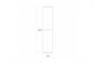 PSG 61.124 Zawias toczony fi 24x80 (100)