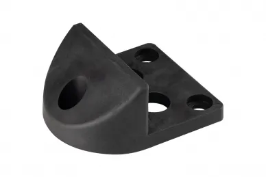 PSG 61.191 Stoper do bramy stalowy z gumowym odbojem – do przykręcania, 130x150/h65 mm